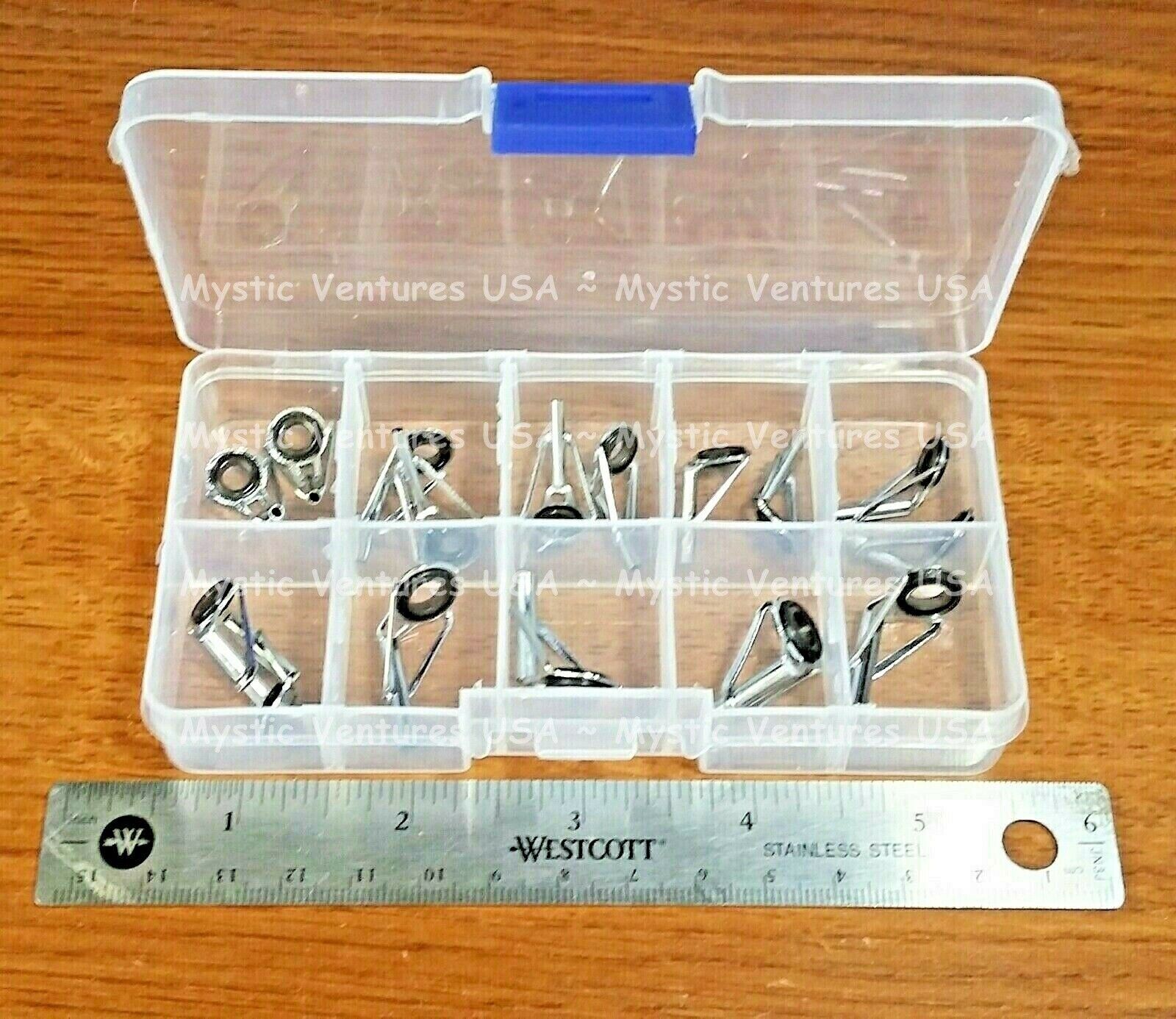 16 Piece Rod Tip Guide Eyes Repair Kit DIY - 10 DIFFERENT SIZES & CASE! Unbranded Does Not Apply