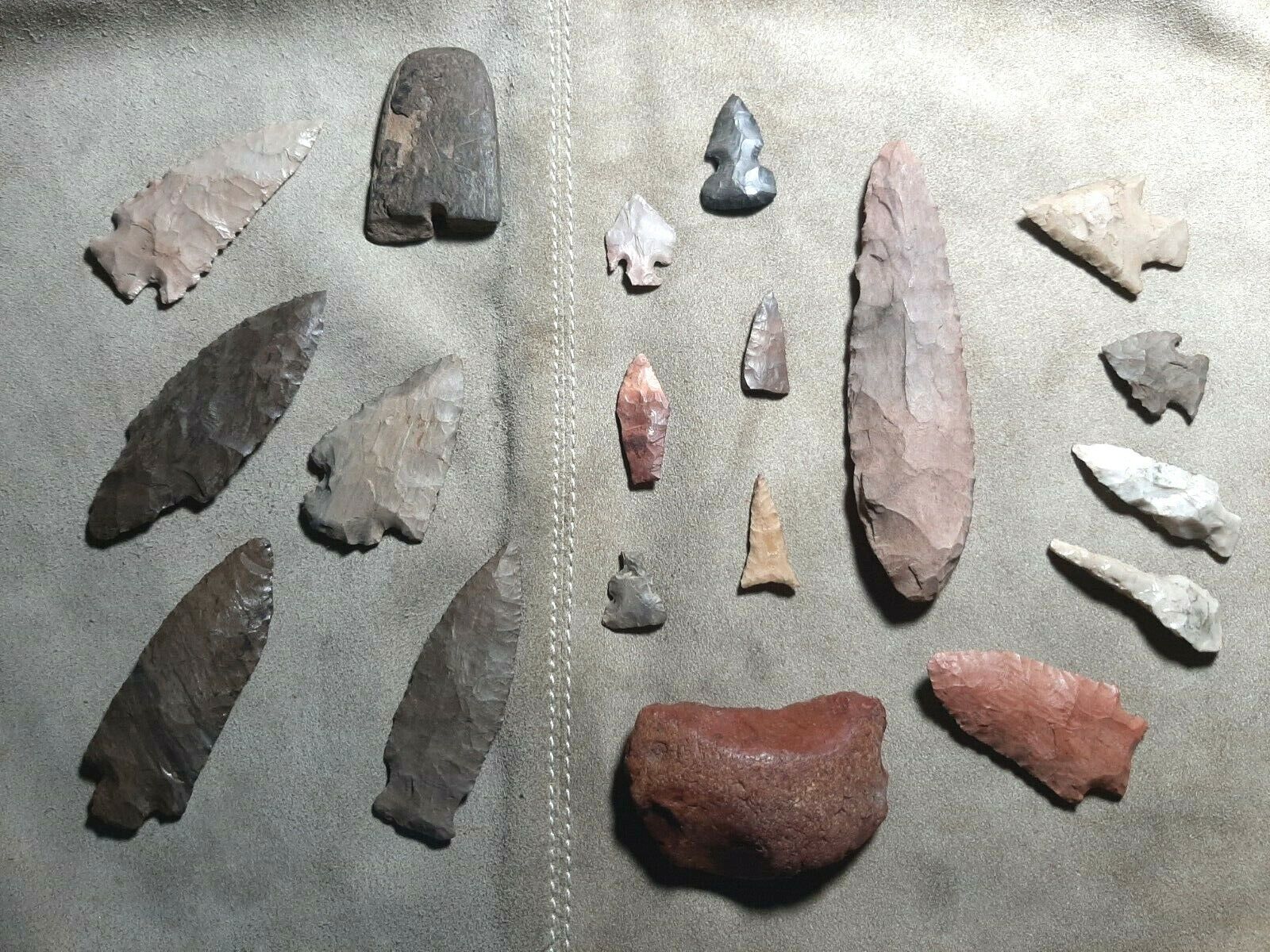 Authentic Ancient Arrowhead Collection Projectiles Spear Points Stone Points   Без бренда