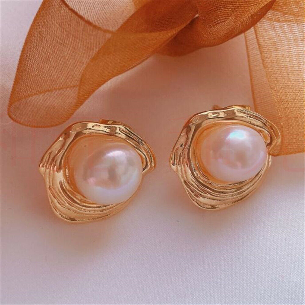 Natural Pearl gold Earrings eardrop 18K Chain girl Gift Fashion Jewelry Classic Unbranded 3 - фотография #10