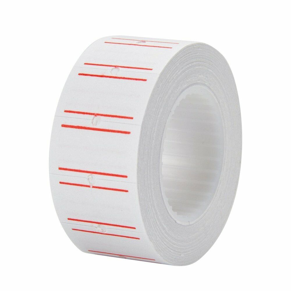 6000PCS 10 Rolls Price Gun Tag Sticker Label Refill MX 5500 Paper White Red Line Unbranded Does Not Apply - фотография #3