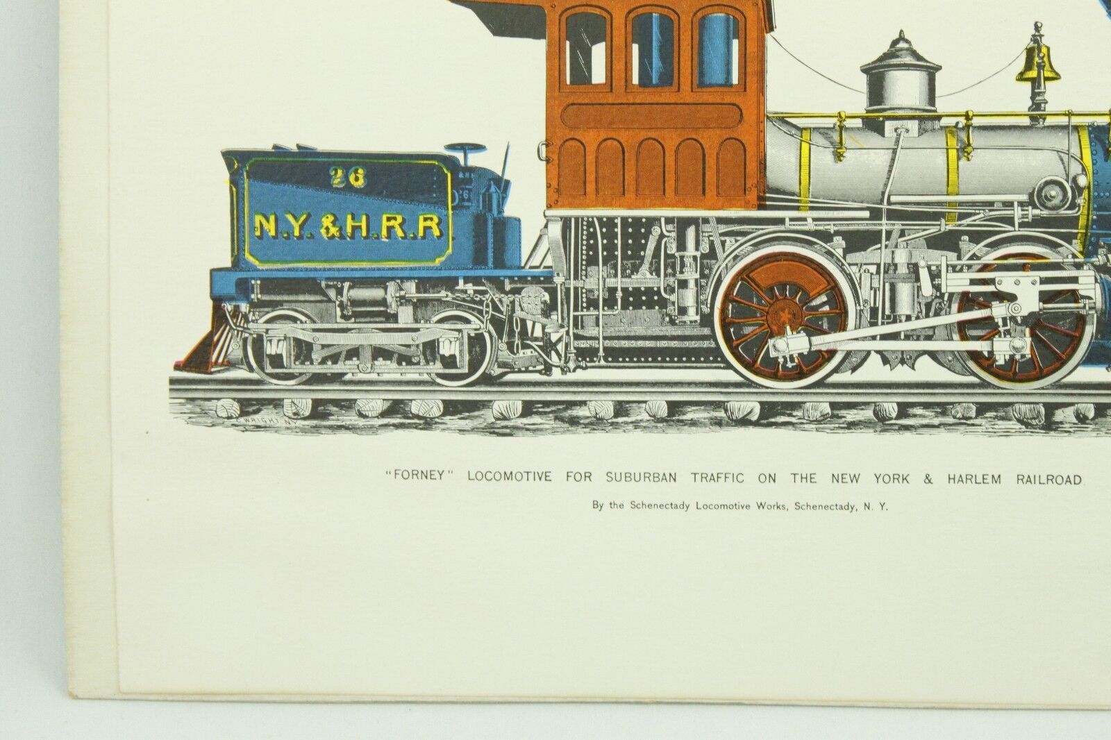 Vintage Train Print Illustrations Forney Double-Truck Locomotive Railroad Lot Без бренда - фотография #5