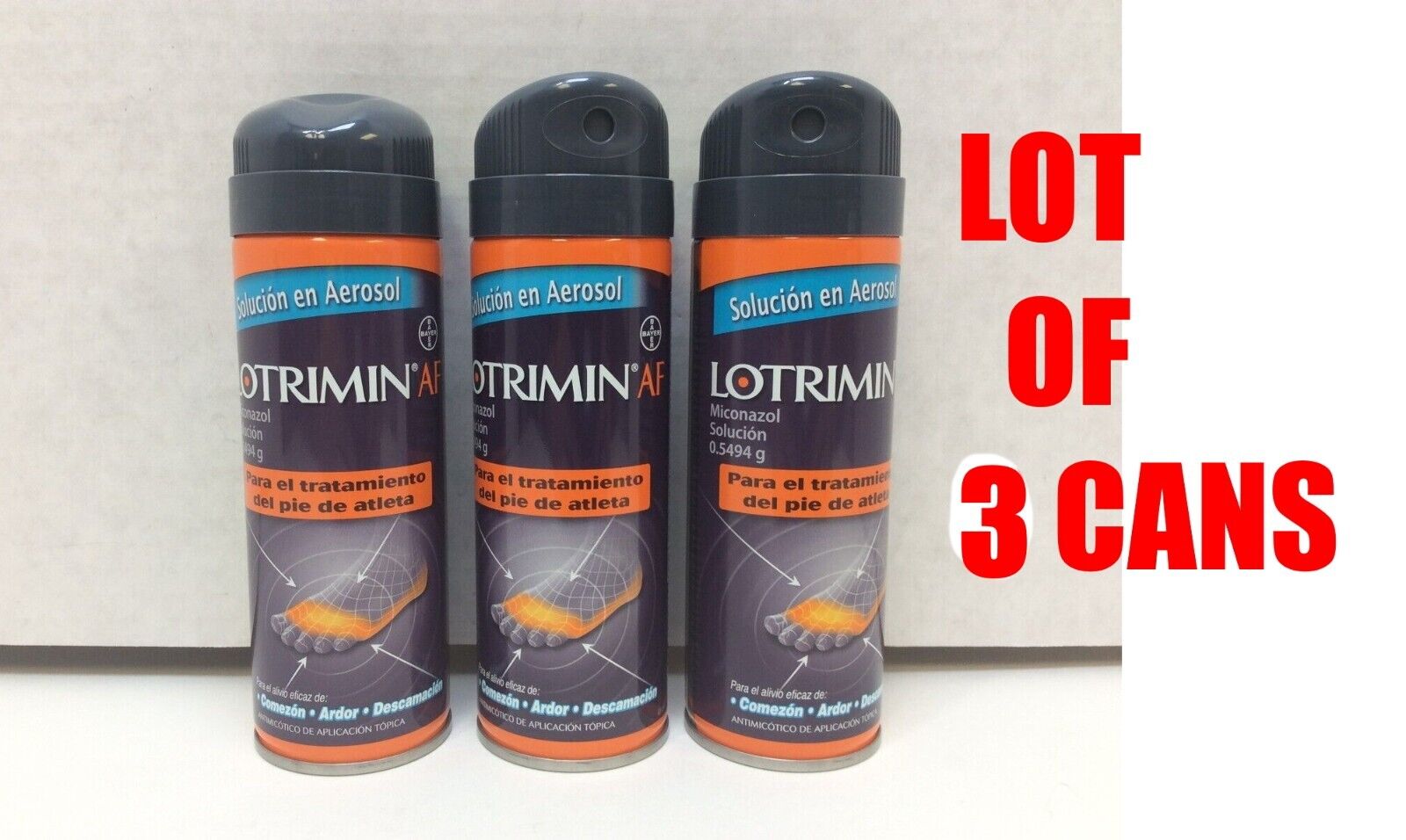 Lotrimin AF Anti-Fungal Clinically Proven To Cure Athlete's Foot, 06/23 LOT OF 3 Lotrimin