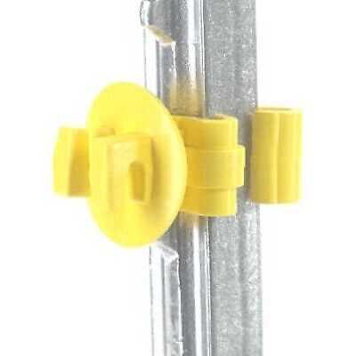 Electric Fence Insulator, T-Post, Snug-Fit, Yellow, 25-Pk. -SNUG-STP-25 Dare Products Inc SNUG-STP-25