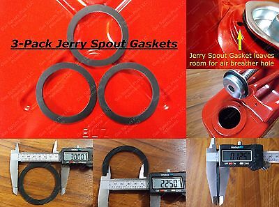 3 Jerry NEW SPOUT GASKETS Blitz Metal Gas Can Spout GSKT 5 Gallon Military 20L 3 Metal Gerry Can Spout Gaskets 3 Metal Spout Gaskets