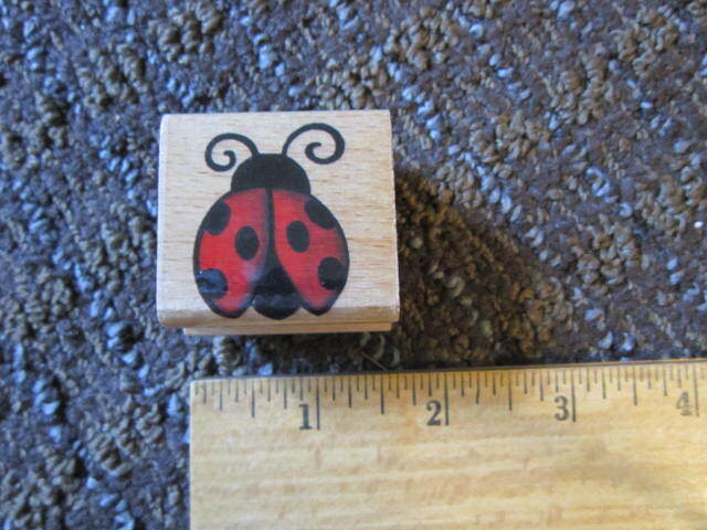 NEW Ladybug Stamp Stampcraft 1.5" Crafting Decor Craft CUTE! Wood Mounted Rubber Без бренда - фотография #3