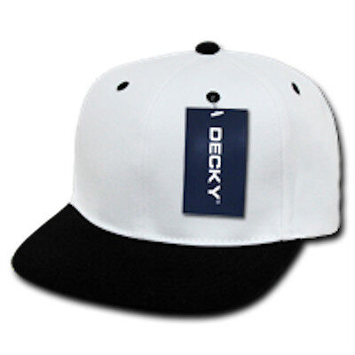 Lot of 6 Blank Flat Bill Snapback Caps Hats Solid Two Tone DECKY Wholesale Bulk Decky 350 / 351 - фотография #9