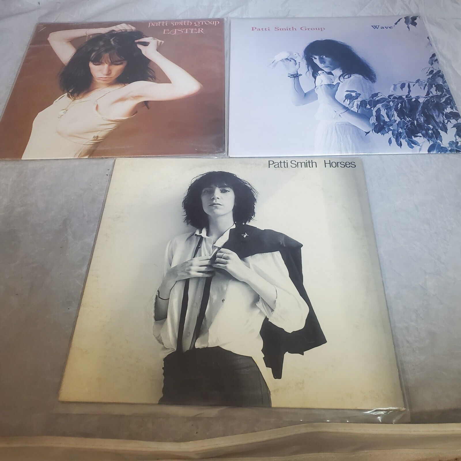 3 LP Patti Smith Group lot Horses, Wave, Easter Vinyl rare Canada Press records Без бренда