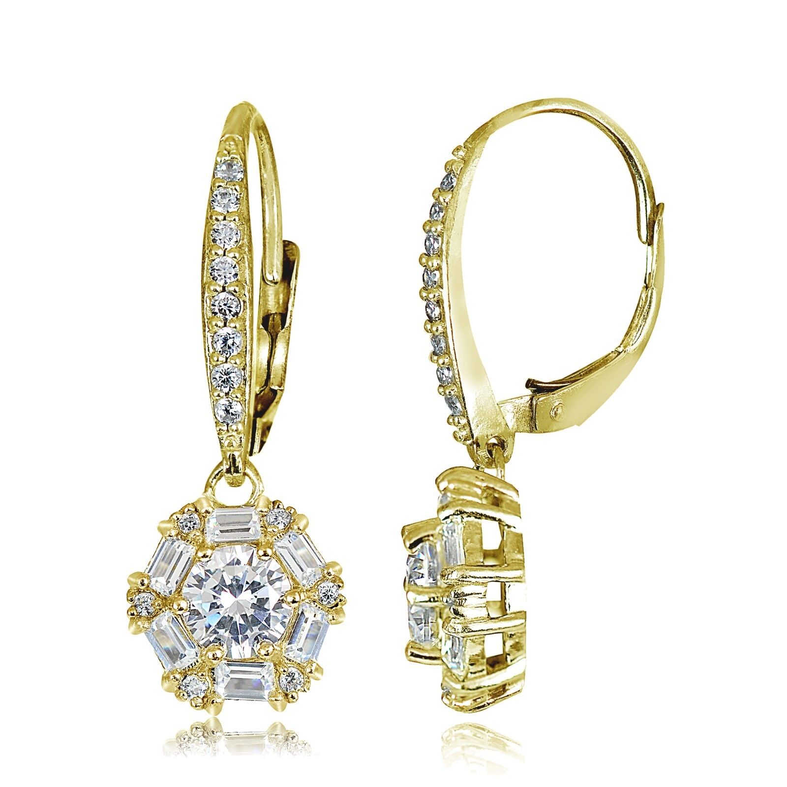BIG 14KT GOLD CLAD DIAMOND CUT ROUND HOOP EARRINGS 2 1/4 INCH SPARKLE + BONUS EXCEPTIONALBUY - фотография #7