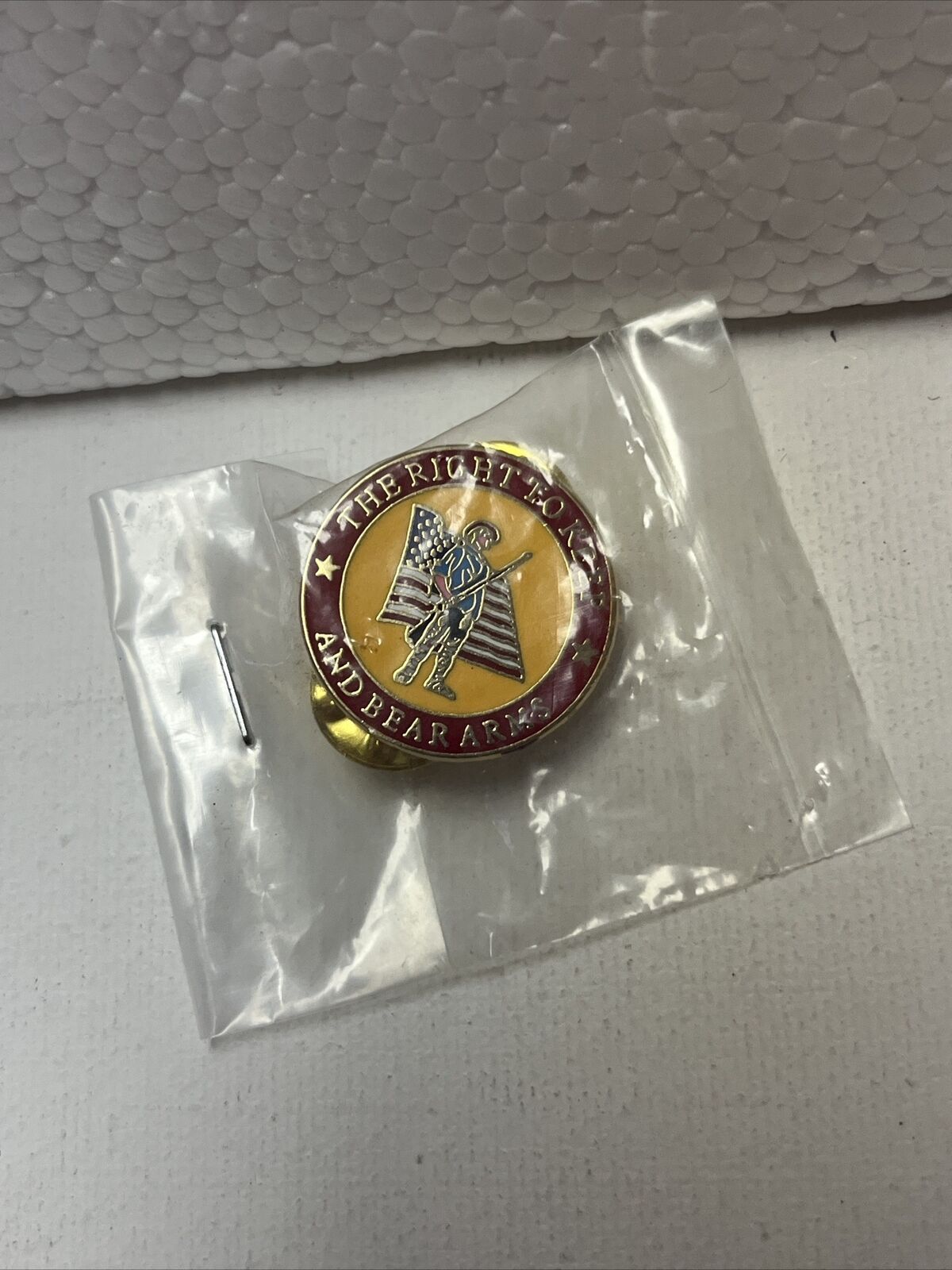 The Right To Keep And Bear Arms, 2nd Amendment Lapel Pin VTG Militia Без бренда