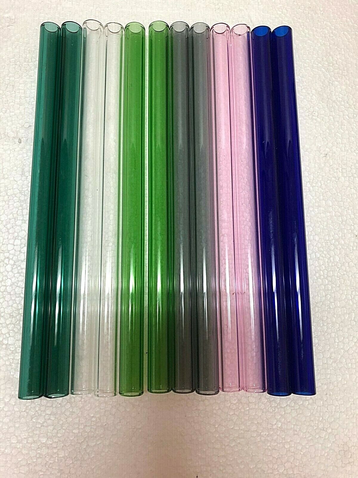08 Pieces Glass tube Pyrex 12 mm X 2 mm X 12" Long   Blowing tube  ID=8mm  Color Pyrex Does Not Apply