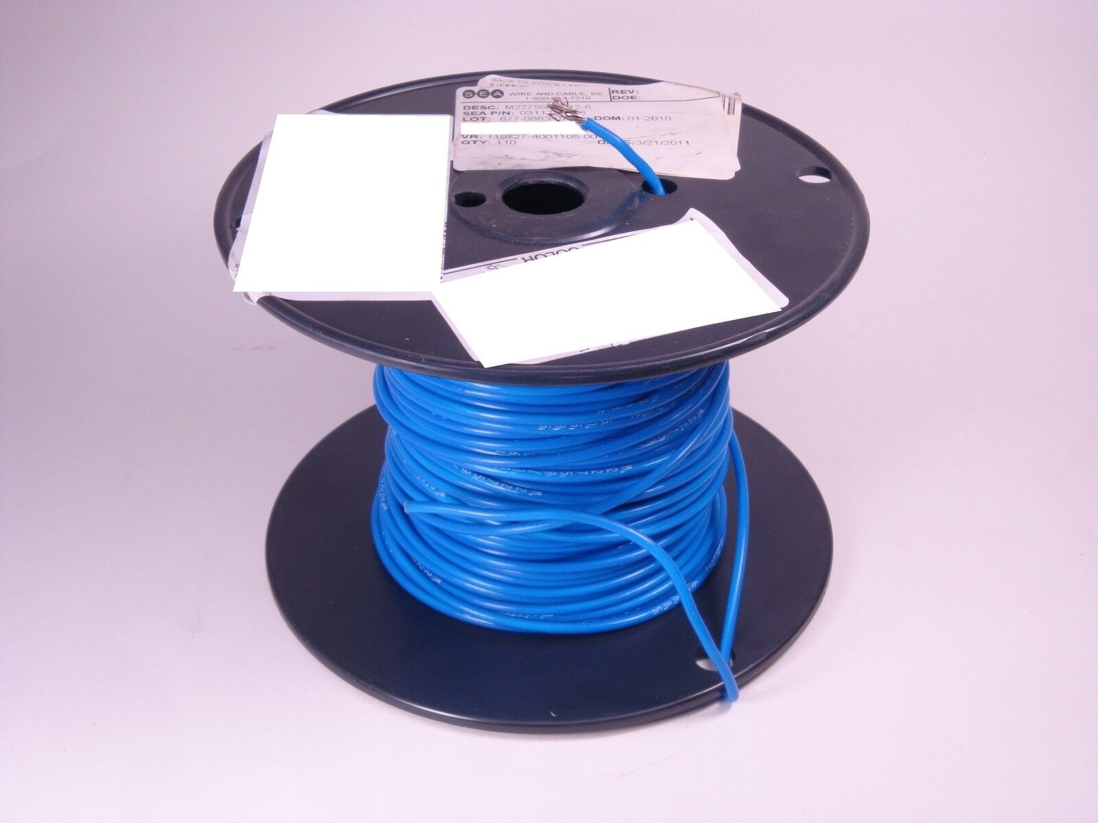 M22759/11-12-6 Specialty Cable PTFE Hookup Wire 12AWG 19X25 Blue 125' Partial Specialy Cable Corp M22759/11-12-6