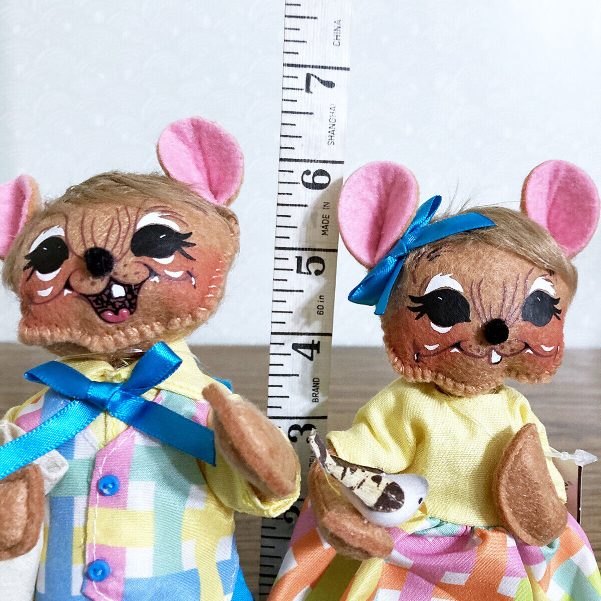 Annalee Spring Mouse Doll Set 2 w Bird 6" 2020 Easter Summer Annalee 211820, 211920 - фотография #5