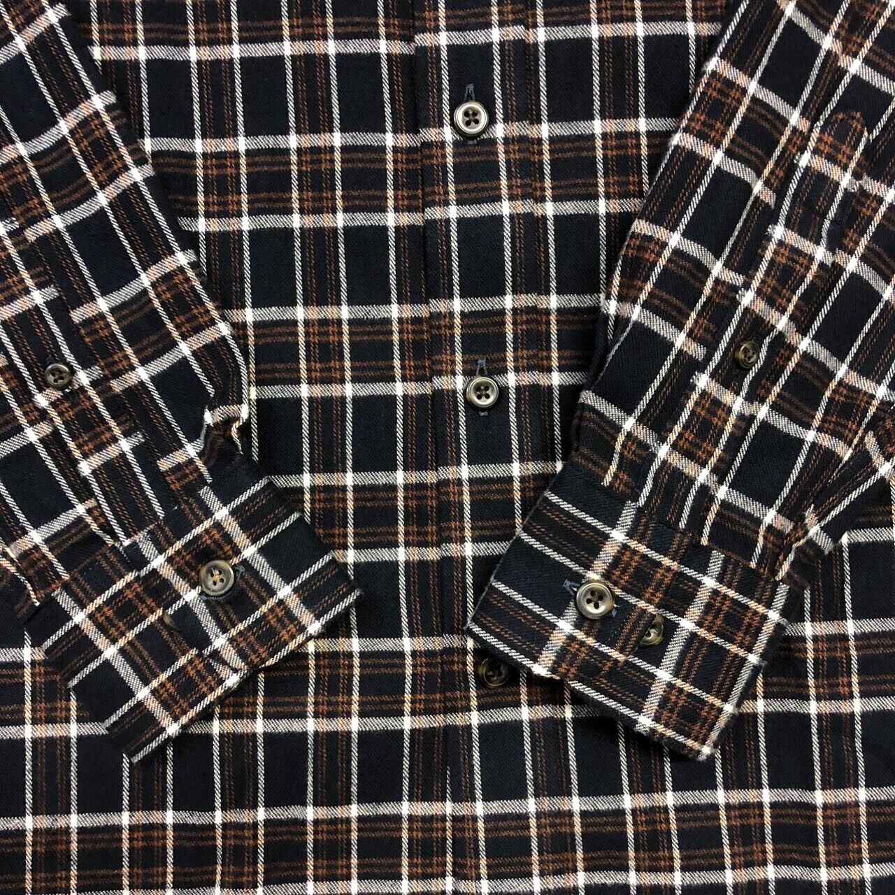 ROUNDTREE&YORKE Men Plaid Portuguese Flannel Shirt Soft Cotton  Dark S NWT Roundtree & Yorke - фотография #2
