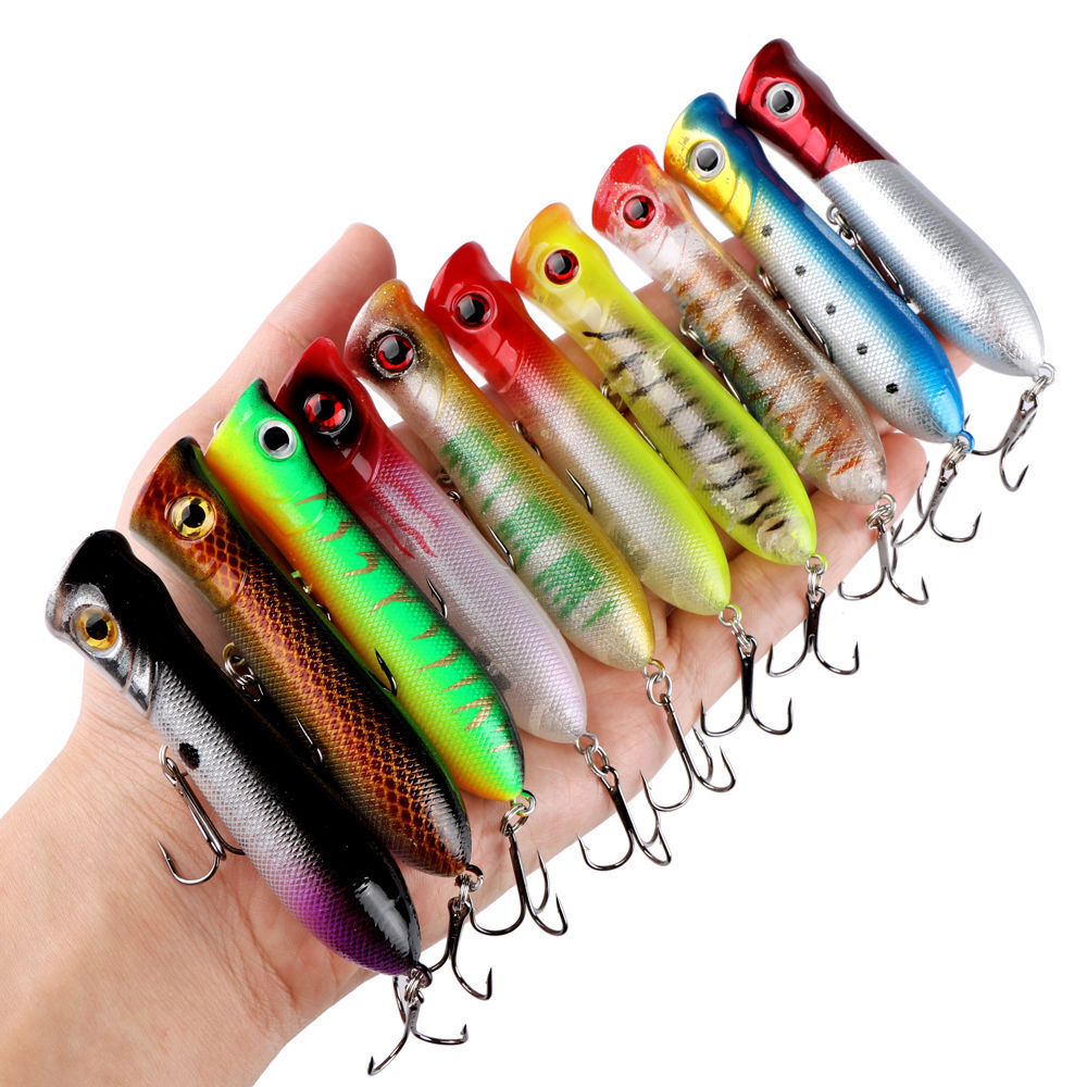GOTURE Fishing Lures Topwater Floating Popper Lures Surface Crankbaits 10pcs/lot Goture C10932*10