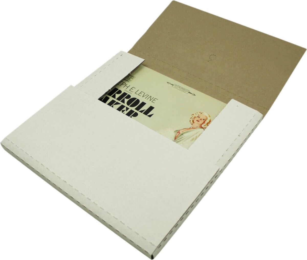 (10) 12" White Record Shipping Boxes Mailers Holds 1-3 Vinyl LP 33RPM 12BC01VDWH Square Deal Recordings & Supplies 12BC01VDWH - фотография #4