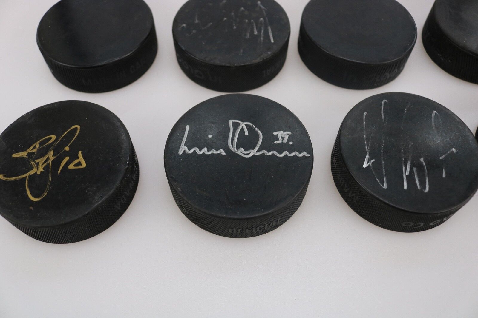  Hockey Official Practice Puck NHL Lot 12 Autograph Made in Canada InGlass Co InGlas Co. - фотография #7