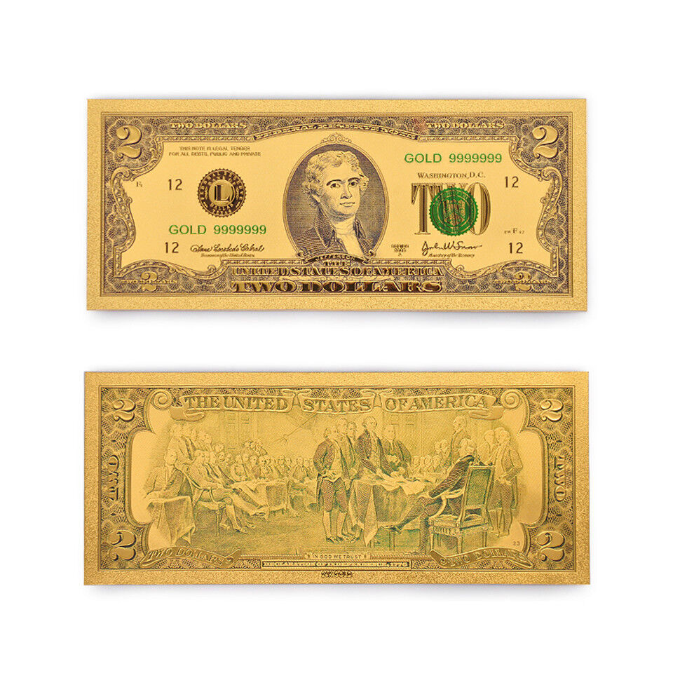 7PCS Gold Banknote American Dollar Bill Money Colored Dollar Bill Novelty Money Без бренда - фотография #8
