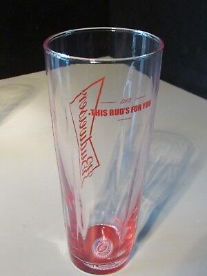 NEW (4) Budweiser Tall This Buds for You 16 oz Beer Glasses Pint  bar tap glass Budweiser - фотография #5