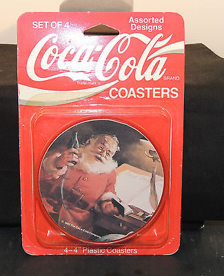 1992 Coca-Cola Plastic Coasters in original Package 4 inches wide (6592) Coca-Cola - фотография #3
