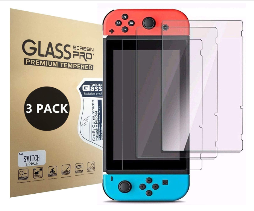  (3 Pack) Nintendo Switch Premium Tempered Ultra Clear Glass Screen Protector UCI nintemp2pack