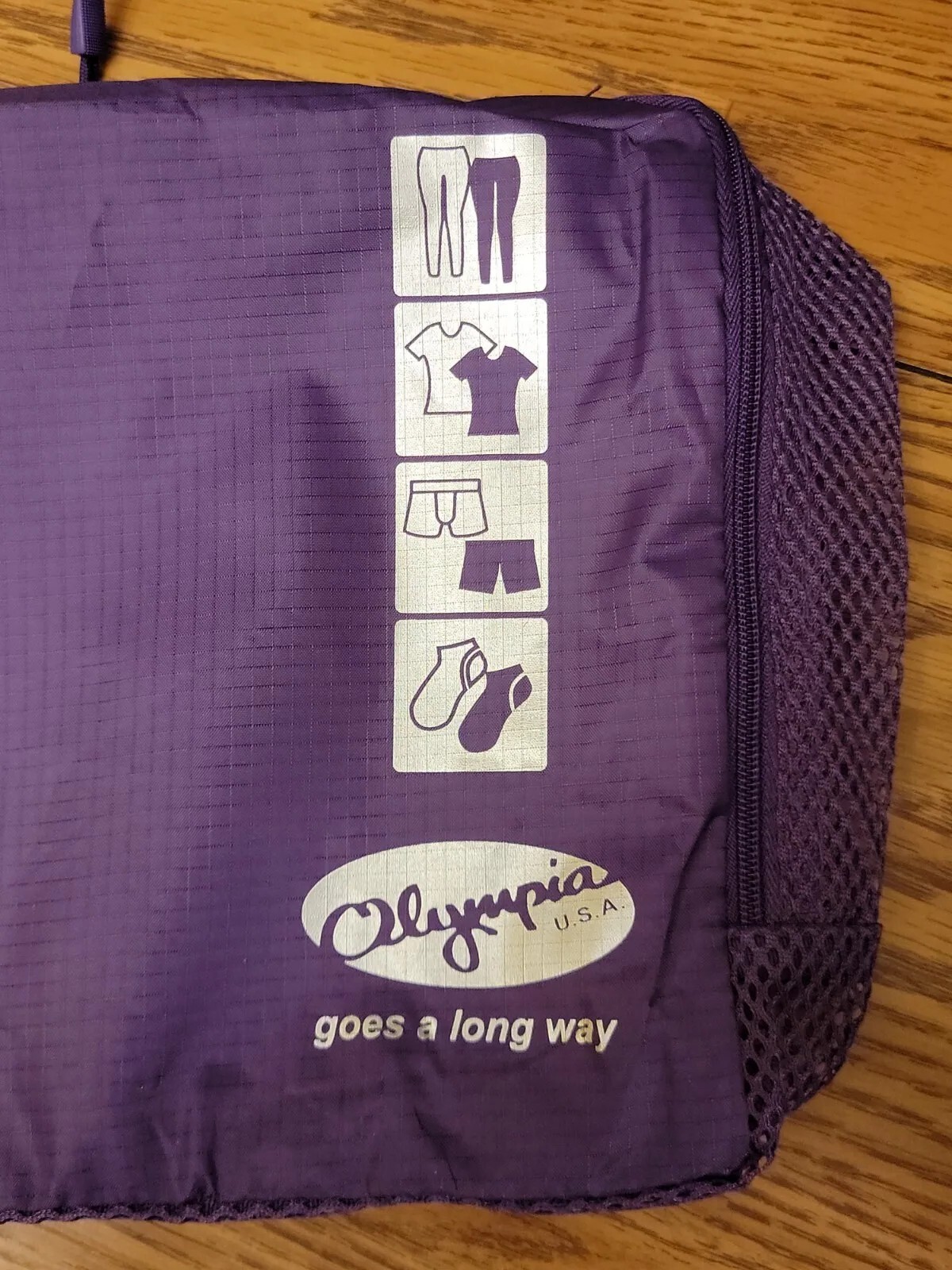 Travel Bags Olympia U.S.A. 3 Piece Packing Pouch Set Purple Travel Bags Olympia - фотография #5