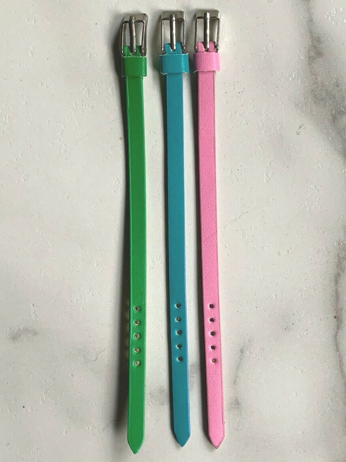 Green, Turquoise, & Pink Belts for Integrity, Barbie & Other 11.5-12 inch Dolls Diminudiva DD19