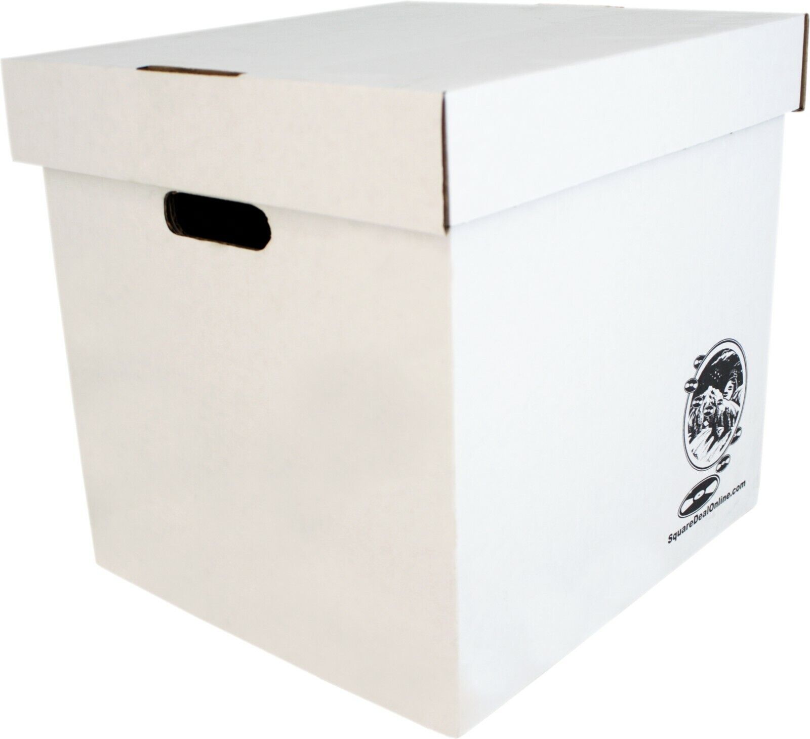 (10) 12" White Record Boxes with Lids - LP Vinyl Album 33rpm Cardboard Storage Square Deal Recordings & Supplies 12BC13 - фотография #2
