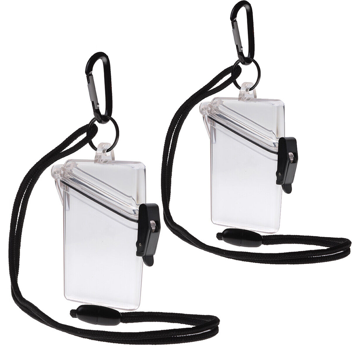 2 Pack - WITZ See it Safe Clear Waterproof ID Badge / Card Holder Case w Lanyard Specialist ID - фотография #3