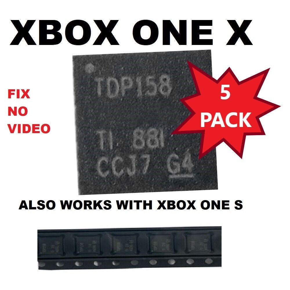5X HDMI Retimer IC Integrated Chip TDP158 FIX NO VIDEO Microsoft Xbox One X/S Texas Instruments TDP158 TDP158RSBR, 75DP159