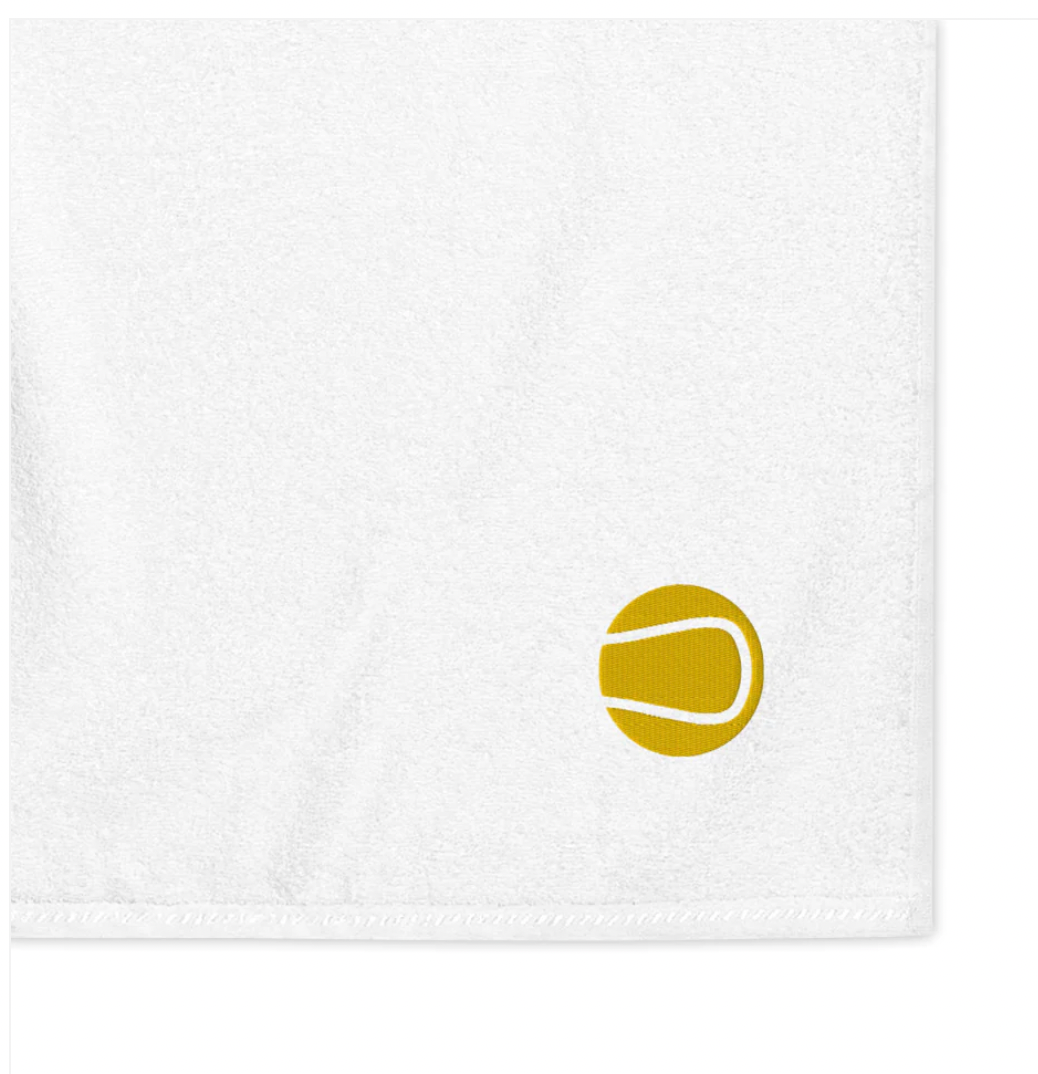 White Tennis Towel (Tennis Ball Embroidery) Cali City Apparel - фотография #4
