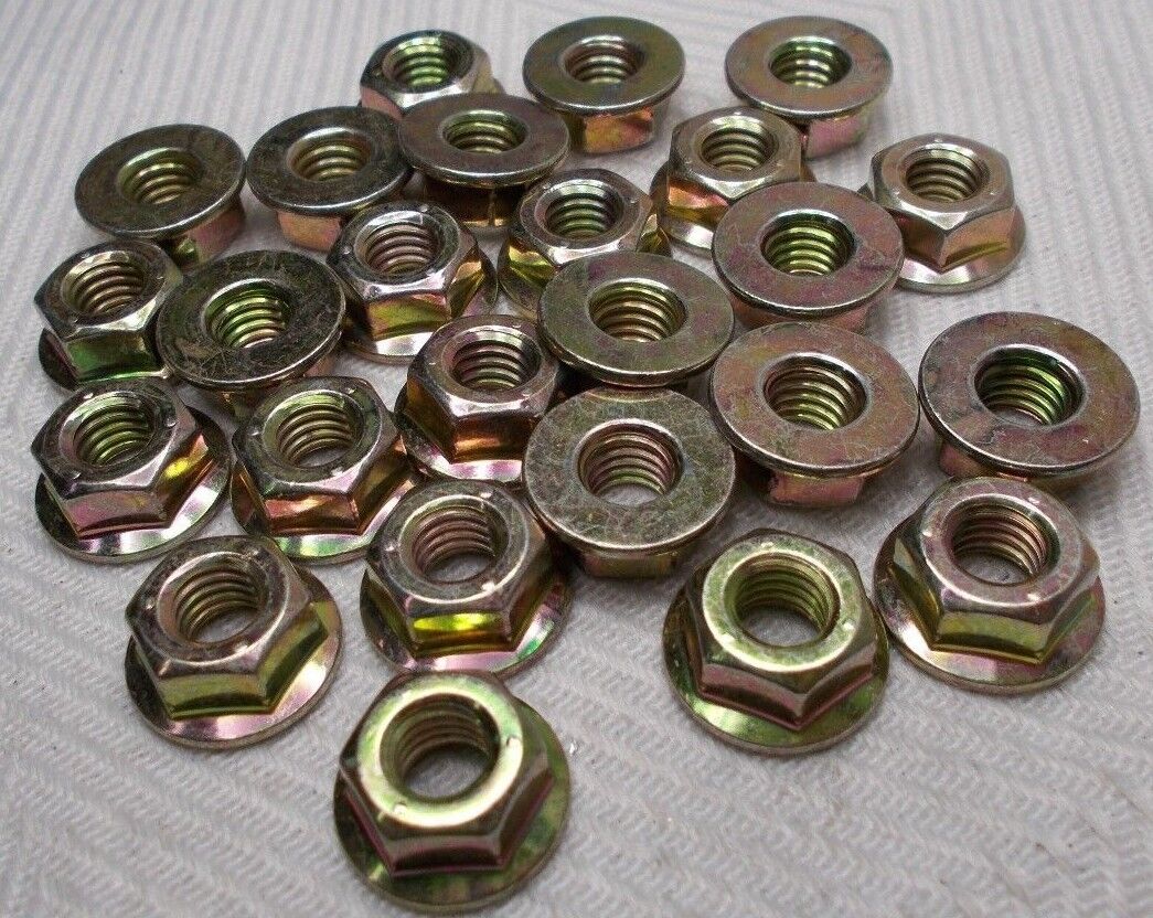 M6 6mm X 1.00 Coarse Thread Flange Nut Lot Of 25 Nuts Unbranded/Generic Does Not Apply