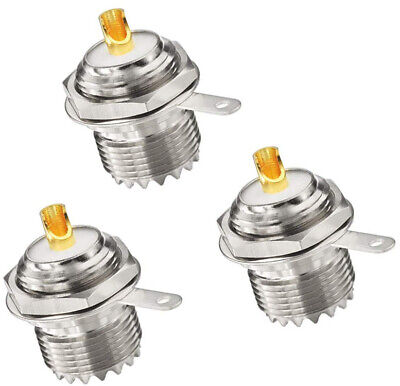 10X SO-239 Female UHF Jack Round Solder Chassis Mount Bulkhead Connector 10pcs WIREDCO IF-07-DSN-IP, SO239FUHFCHASIS - фотография #4