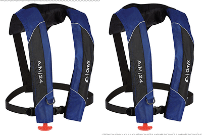LOT-2-Automatic-Manuel-Life-Jacket-Vest-Auto-Inflatable-PFD-Survival-Flotation  Onyx Outdoor 132000-500-004-15