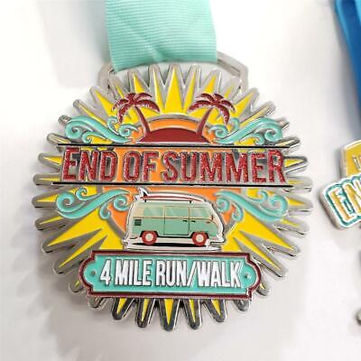 = Lot of 2 End Of Summer La Jolla 4 Mile Run/Walk Medallion End Of Summer - фотография #2