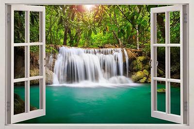 Waterfall Fantasy Forest 3D Window View Decal WALL STICKER Decor Art Mural H113 SuperSticker none