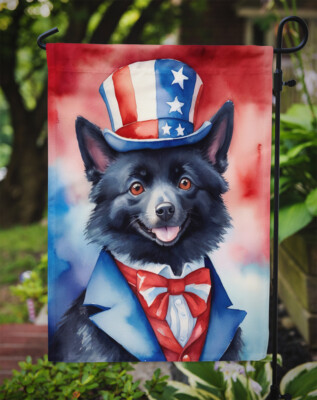 Schipperke Patriotic American Flag Garden Size DAC5795GF Без бренда - фотография #3