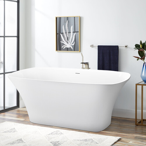 67in 100% Acrylic Freestanding Bathtub Contemporary Bathroom Soaking Tub White Unbranded - фотография #12