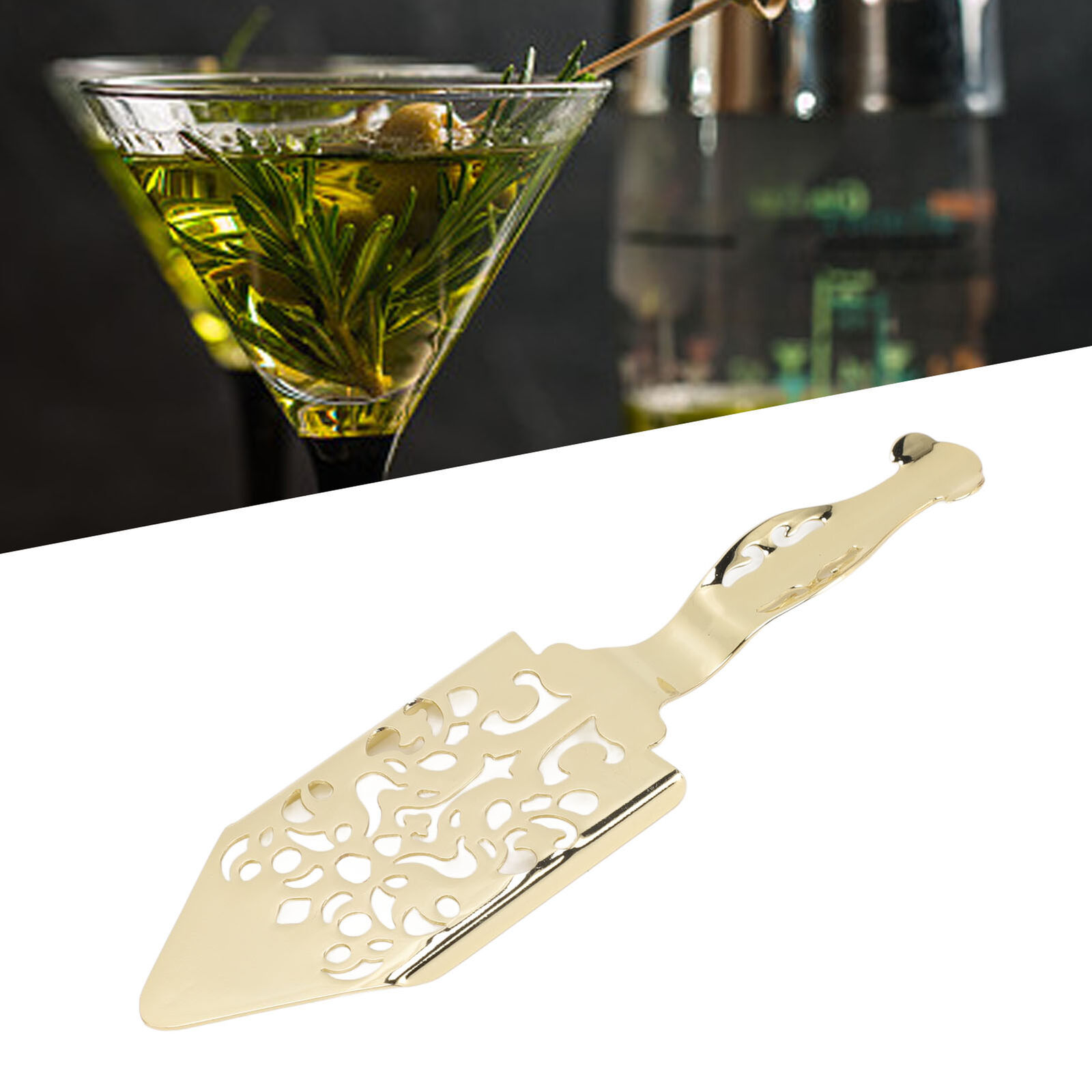 GO (Gold)Absinthe Spoon Vintage Hollow Design Stainless Steel Wormwood FO Unbranded Does not Apply - фотография #6