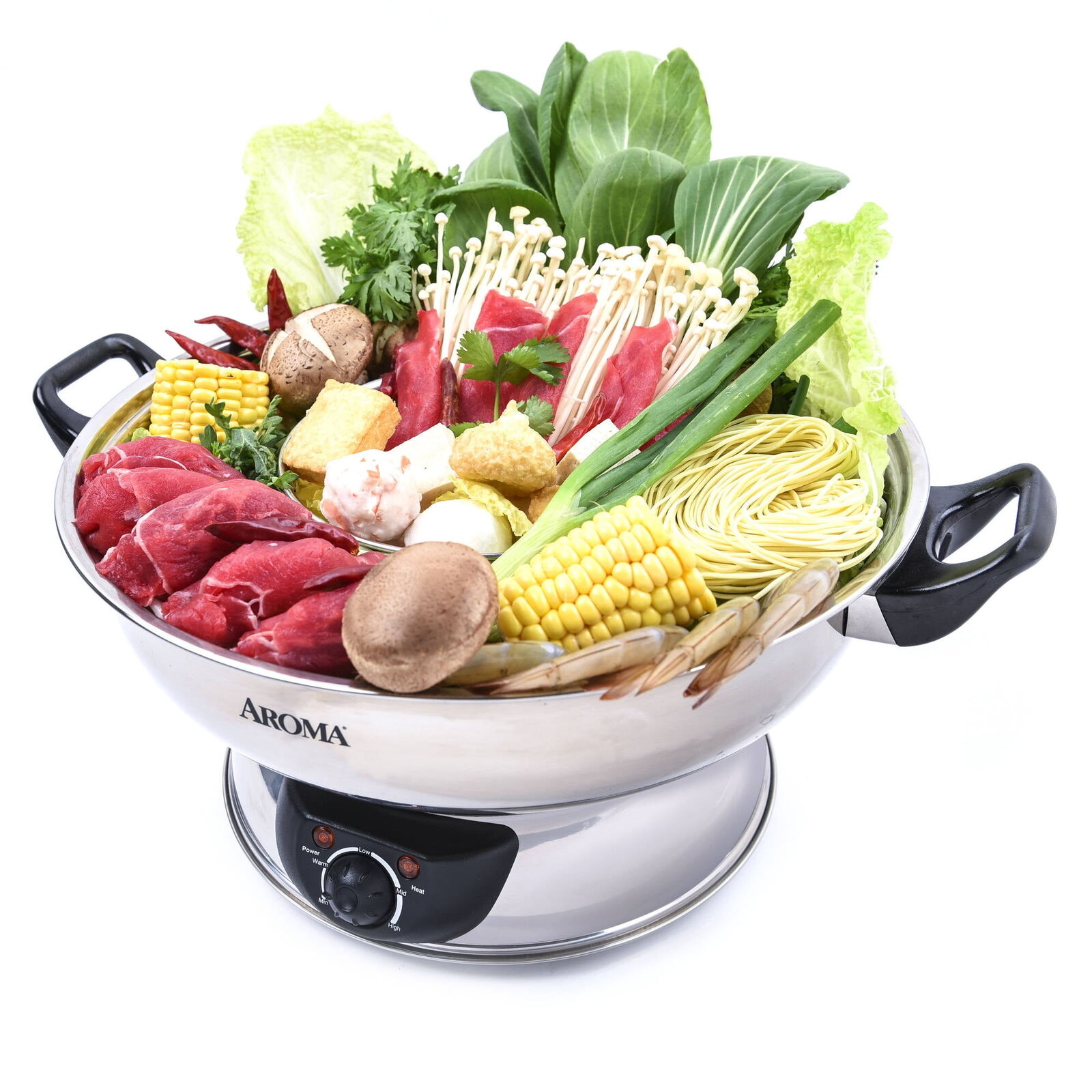 Aroma® 5Qt. Electric Shabu Shabu Hot Pot, Stainless Steel Does not apply