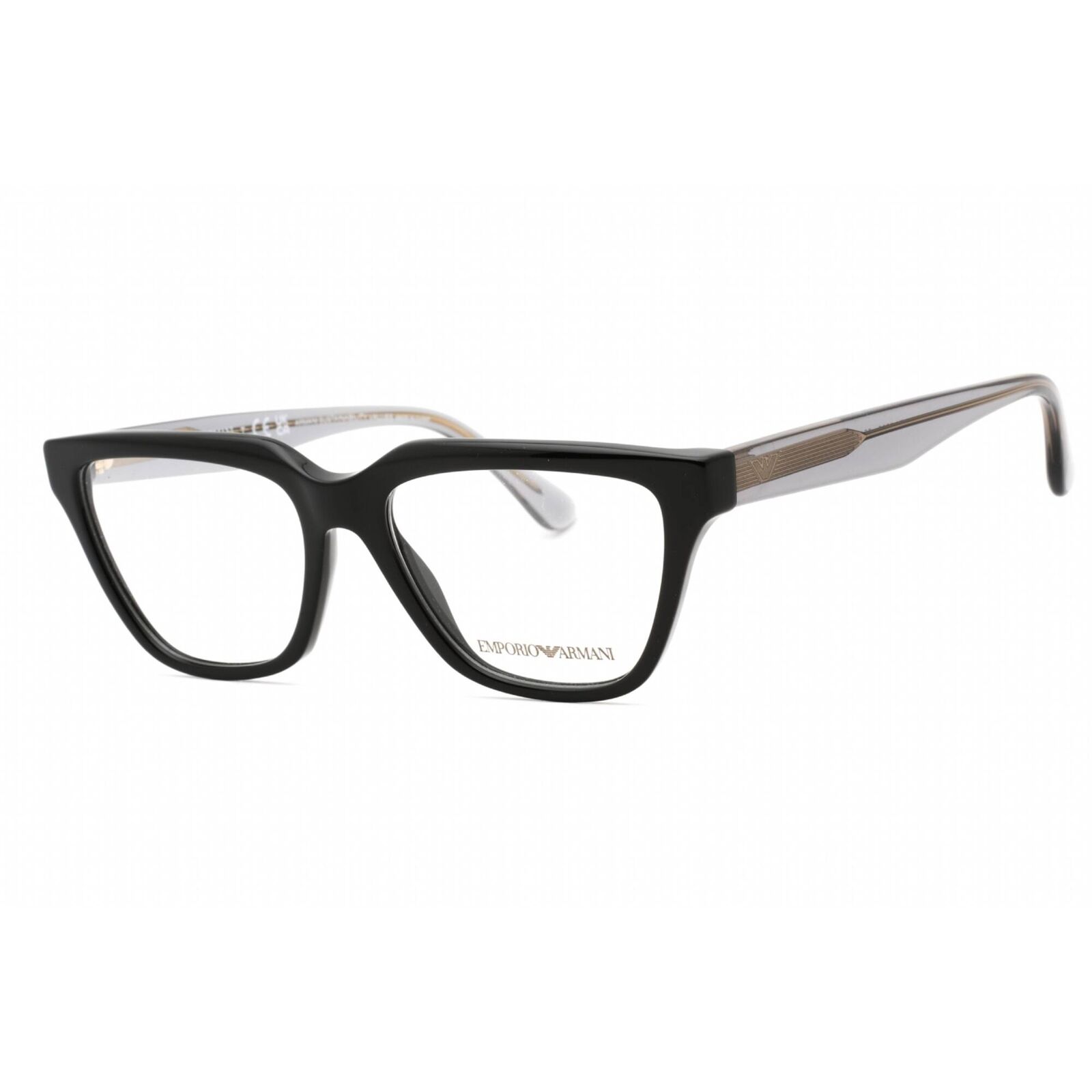 Emporio Armani Women's Eyeglasses Shiny Black Rectangular Frame 0EA3208 5017 Emporio Armani 0EA3208 5017