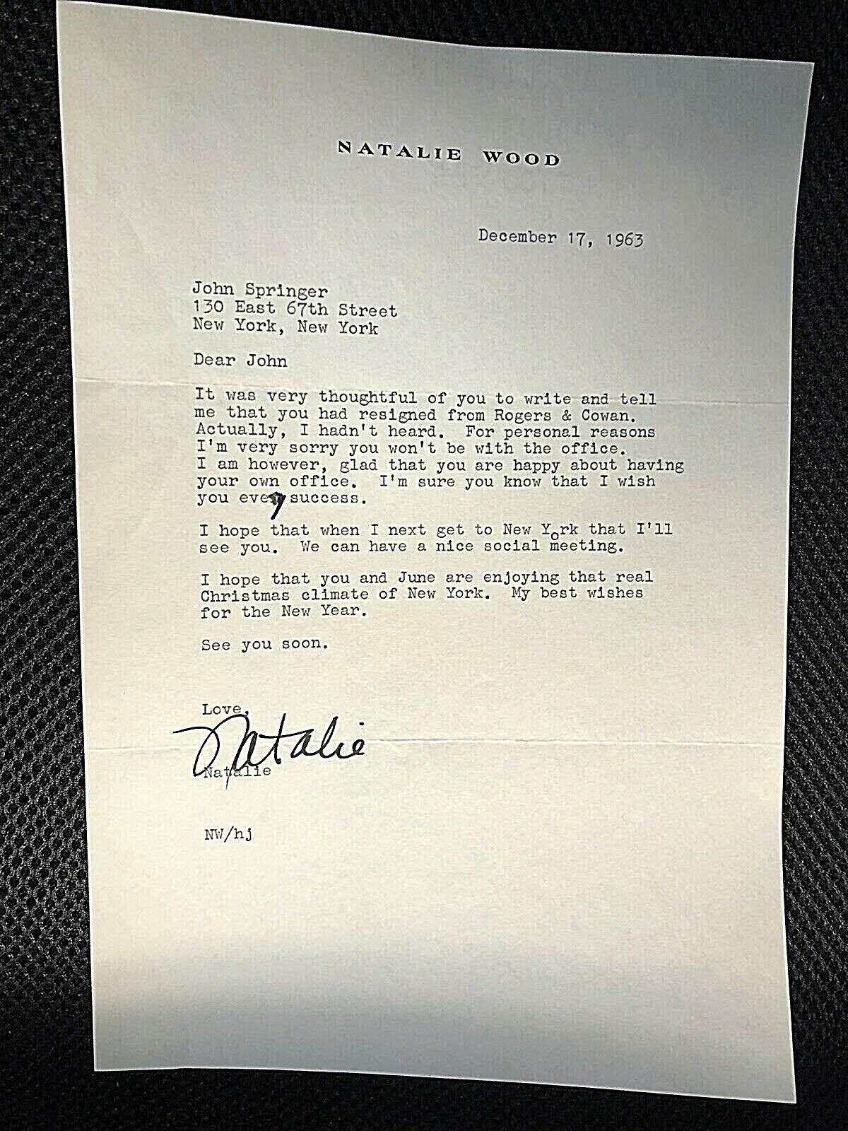 NATALIE WOOD & ROBERT WAGNER SIGNED PAIR OF ORIG. LETTERS ON THEIR LETTERHEADS!! Без бренда - фотография #2