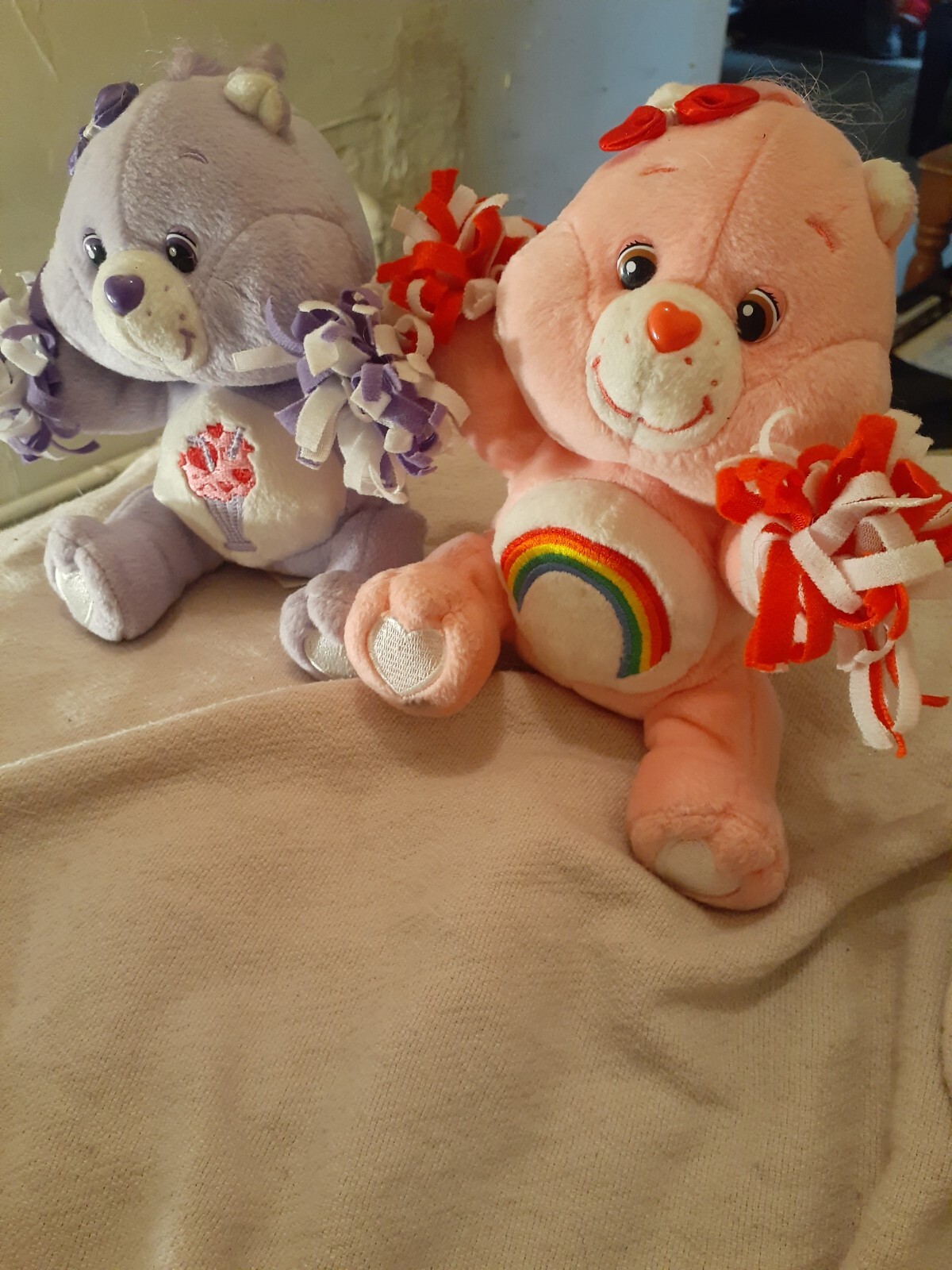 (2) 2004 Care Bears Varsity Celebration Collection Cheer Bear Play Along - фотография #9