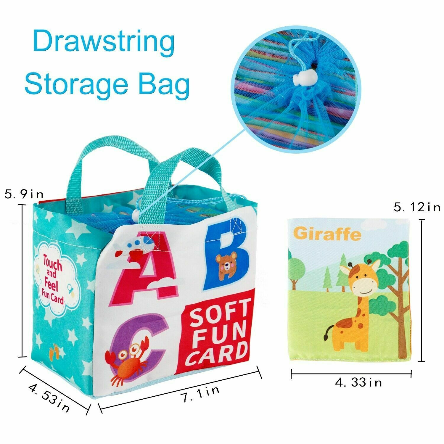Portable Baby 26PCS Soft Card/Set Montessori Baby Leaning Book For Toddlers Kids Mini Tudou does not apply - фотография #7