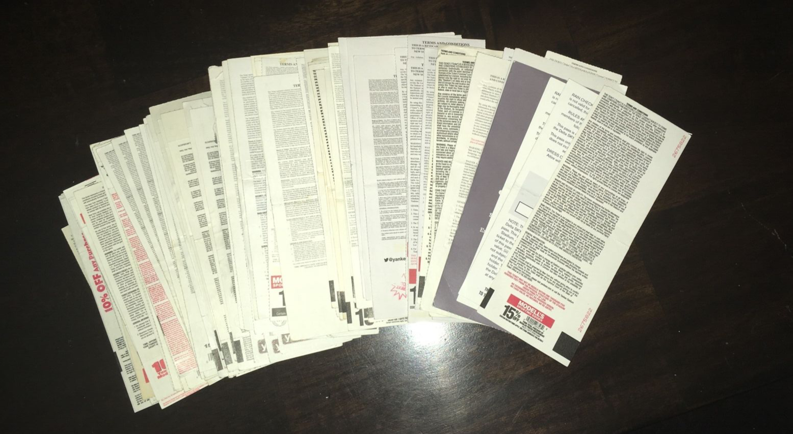 New York Yankees Baseball 1999-2019 Full Tickets & Stubs Lot 90+ Без бренда - фотография #10