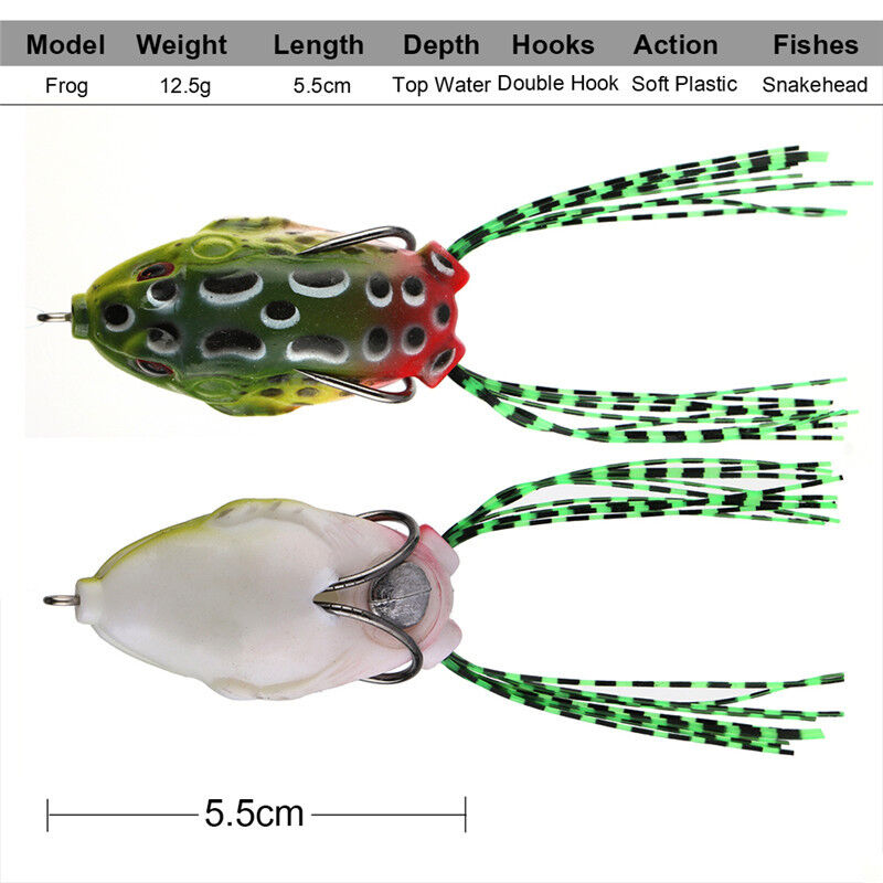 10pcs Frog Soft Lures 5.5cm 12.5g Topwater Bass Fishing lures lots Crankbaits Unbranded Z00350 - фотография #4