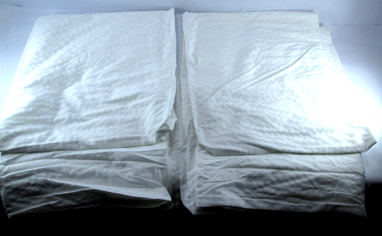 **LOT OF 2**- Standard Textile Cumulus Top Cover Flat Sheet Full / Queen White Standard Textile