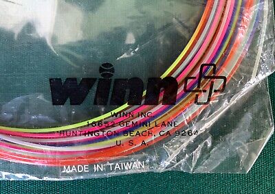 vtg  NOS winn synthetic gut multi colored DOUBLE RAINBOW tennis string Winn Does Not Apply - фотография #6