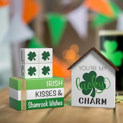 St. Patrick's Day Decorations Shamrock Decor Faux Books, 8 Pcs St. Patricks  Does not apply Does Not Apply - фотография #3