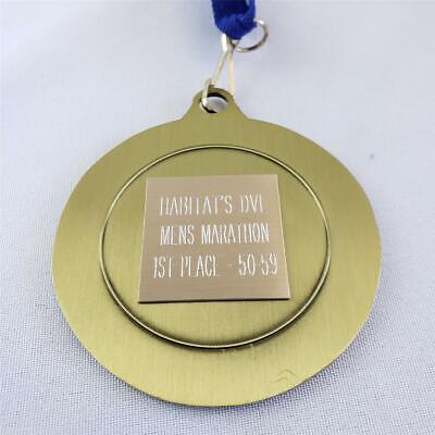 = Lot of 2 Habitat For Humanity DVL Mens Marathon 1st Place Medallion 50-59 Без бренда - фотография #4