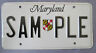 Maryland State Shield license plate SAMPLE excellent Без бренда